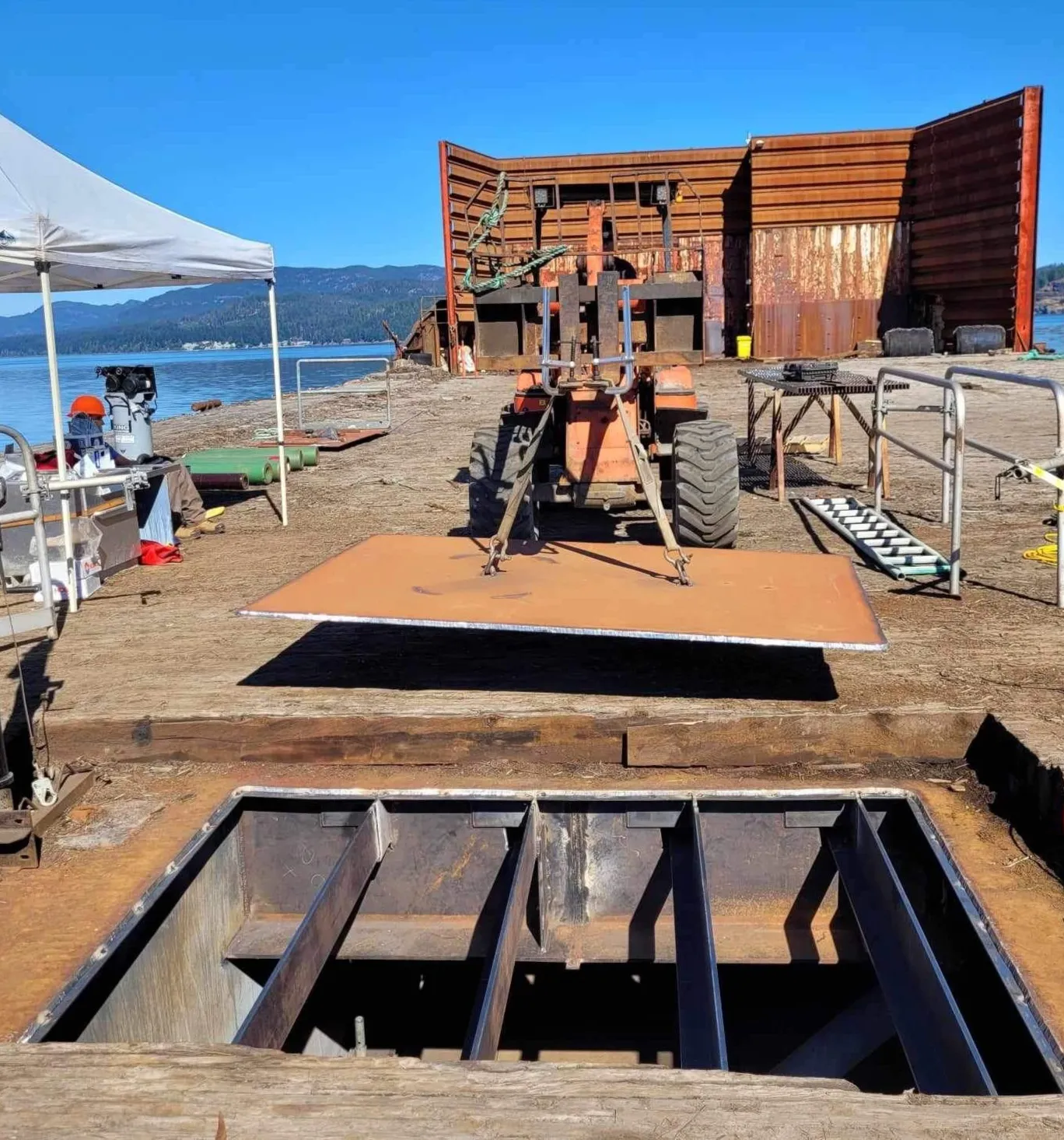 Barge fabrication work