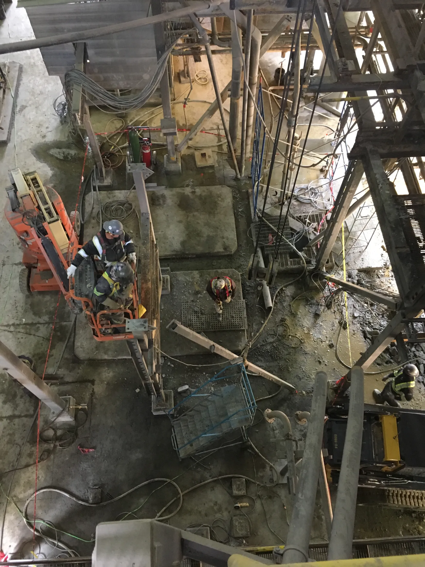 Mining fabrication work