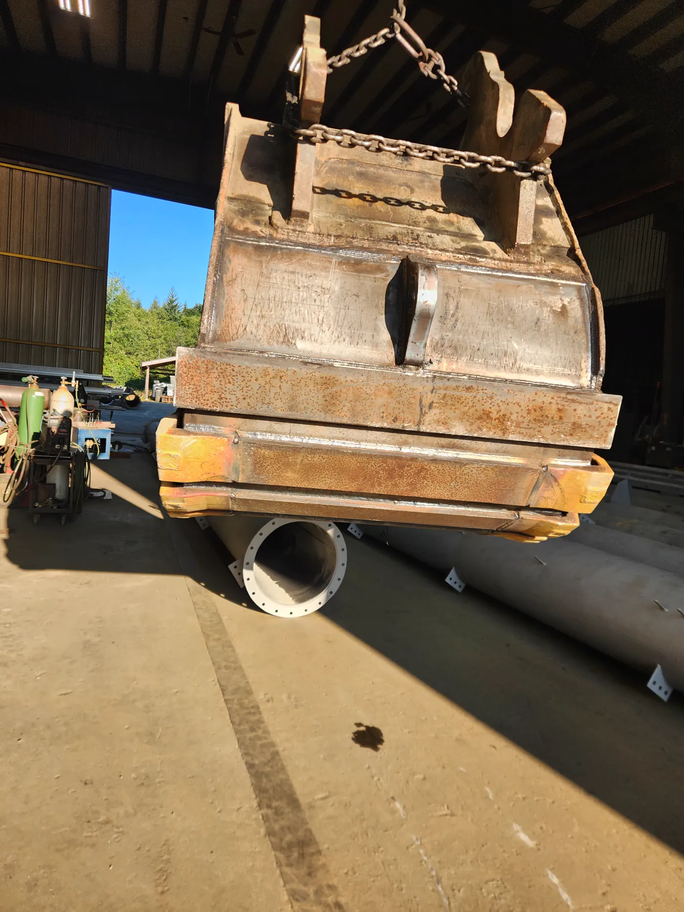Excavator bucket repair